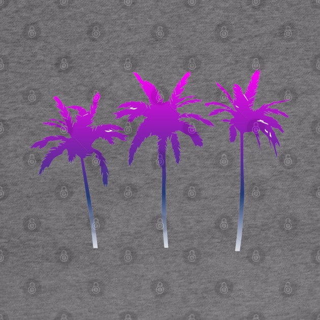 purple pink palm tree design by Artistic_st